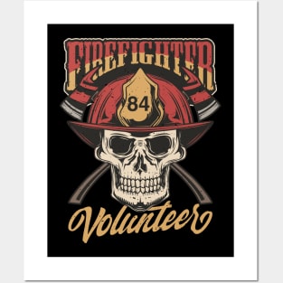 Firefighter Volunteer Posters and Art